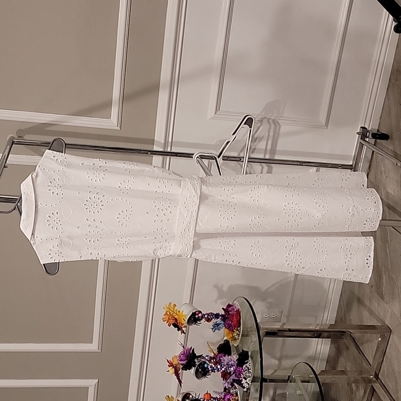 NWT Donna Karan Seaside Eyelet Cutout Dress - Picture 8 of 11
